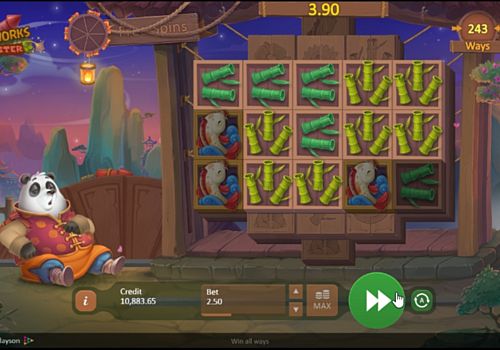 Автомат Fireworks Master - выигрышная комбинация на линии Выигрышная комбинация на линии в автомате Fireworks Master
