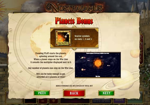 Автомат Nostradamus - правила бонусной игры Правила бонусной игры в автомате Nostradamus