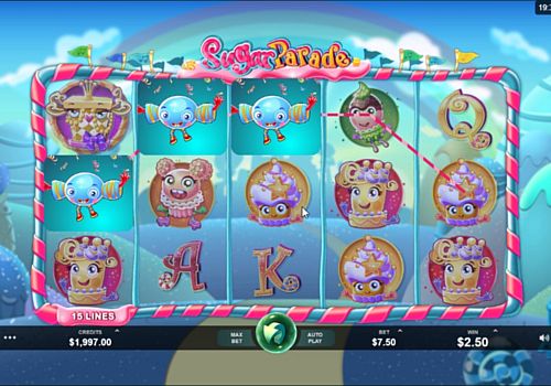 Автомат Sugar Parade - выигрышная комбинация символов Выигрышная комбинация символов в автомате Sugar Parade