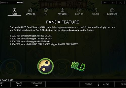 Игра Little Panda - Wild и Scatter Wild и Scatter в игре Little Panda