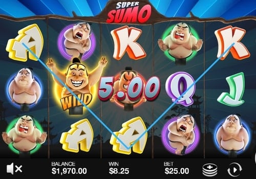 Игра Super Sumo - комбинация с диким знаком Комбинация с диким знаком в игре Super Sumo