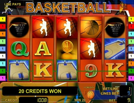 Игровой автомат Basketball - призовая комбинация с Wild Призовая комбинация с Wild в игровом автомате Basketball