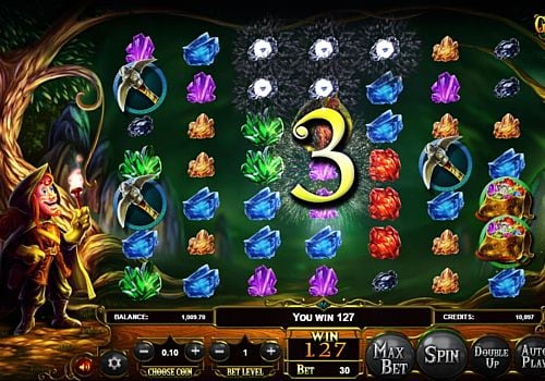 Игровой автомат Giovanni’s Gems - призовая комбинация с диким знаком Призовая комбинация с диким знаком в игровом автомате Giovanni’s Gems