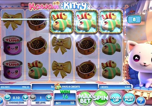 Игровой автомат Kawaii Kitty - призовая комбинация символов Призовая комбинация символов в игровом автомате Kawaii Kitty