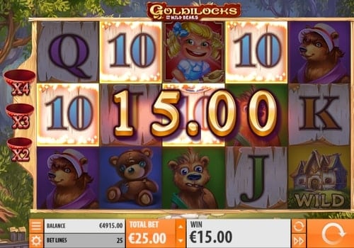 Онлайн автомат Goldilocks - выигрышная комбинация Выигрышная комбинация в онлайн автомате Goldilocks