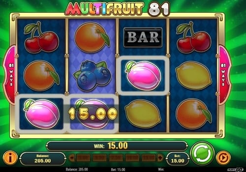 Онлайн слот Multifruit 81 - выпадение комбинации символов Выпадение комбинации символов в онлайн слоте Multifruit 81