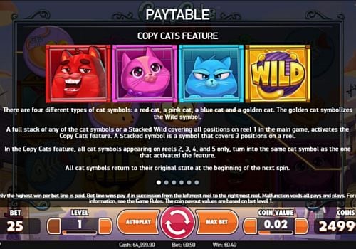 Слот Copy Cats - описание игрового бонуса Описание игрового бонуса в слоте Copy Cats