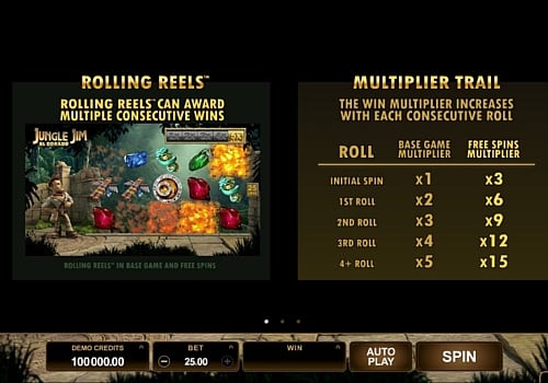 Слот Jungle Jim El Dorado - правила игры Правила игры в слоте Jungle Jim El Dorado