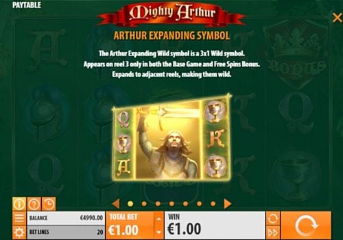 Слот Mighty Arthur - описание диких знаков Описание диких знаков в слоте Mighty Arthur