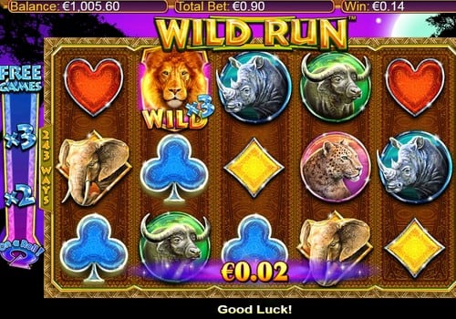 Wild Run - выигрышная комбинация с диким символом Выигрышная комбинация с диким символом в Wild Run